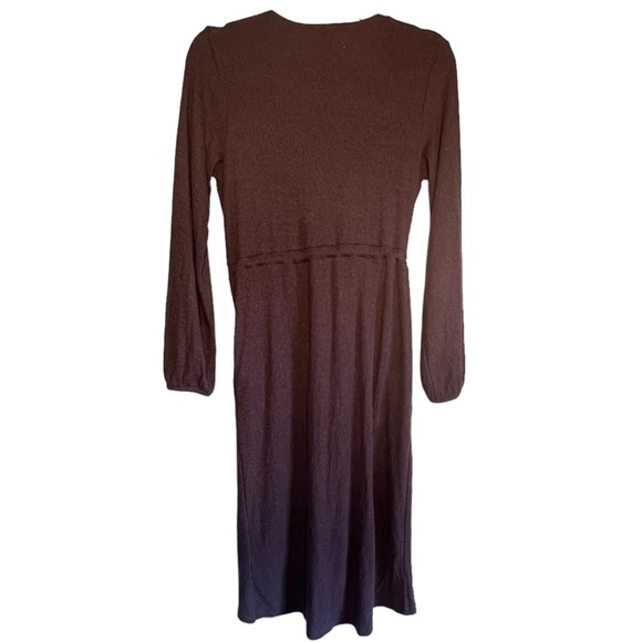 Chaser Love Rib Tie Front Hi-lo Sweater Duster Purple XS - Picture 5 of 9